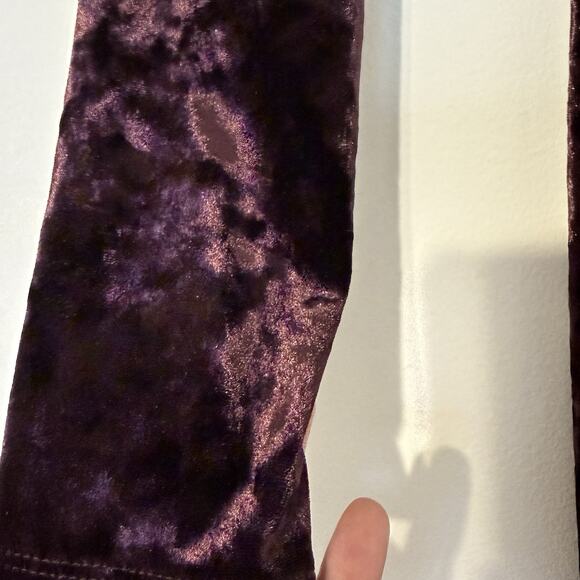 Maggy London Burgundy Crushed Velvet Midi Dress, Long Sleeve, Size 2 - Picture 8 of 14